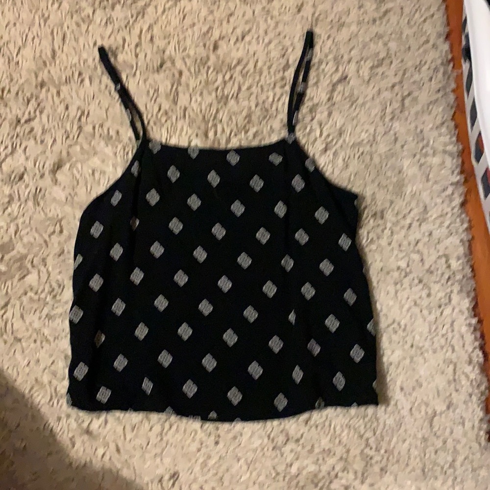 Black and white crop top
